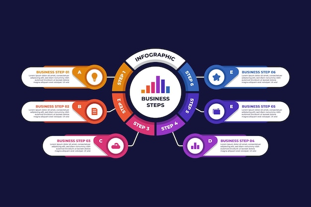 Circular Diagram Business Infographic Template