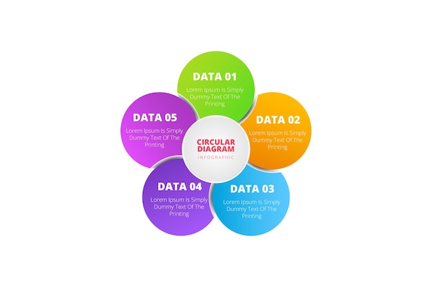 Circular Diagram Infographic Design Vector Template