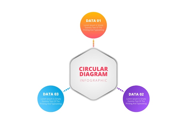 Circular Diagram Infographic Design Vector Template