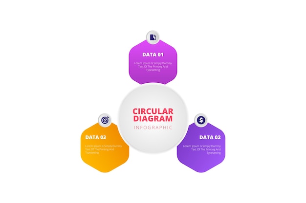 Circular Diagram Infographic Design Vector Template