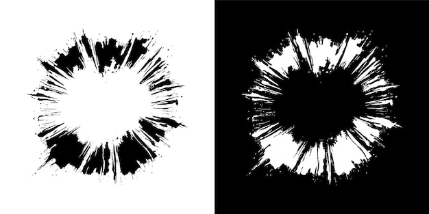 circular ink splatter texture vector