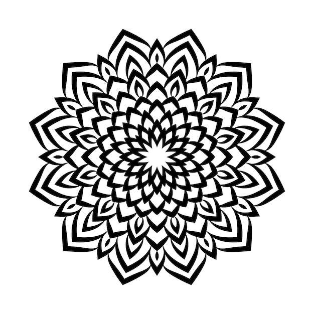 Circular mandala for Henna Mehndi tattoo decoration Decorative frame vector