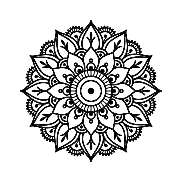 Circular pattern in form of mandala  . Decorative ornament in ethnic oriental style