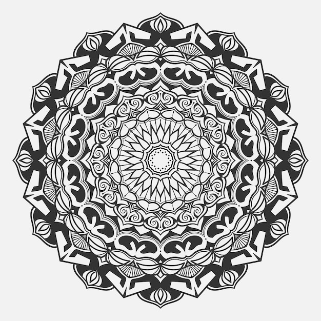 Circular pattern in form of mandala for Henna Mehndi tattoo decoration Decorative ornament in ethnic oriental style