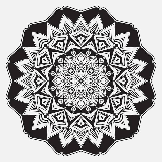 Circular pattern in form of mandala for Henna Mehndi tattoo decoration Decorative ornament in ethnic oriental style