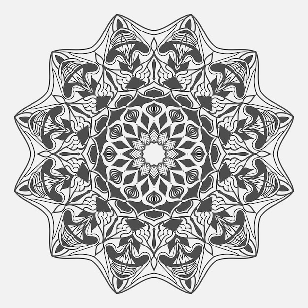 Circular pattern in form of mandala for Henna Mehndi tattoo decoration Decorative ornament in ethnic oriental style