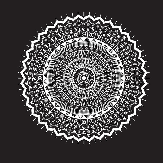 Circular pattern in form of mandala for Henna Mehndi tattoo decoration Decorative ornament