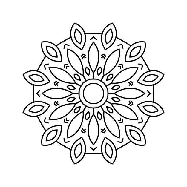 Vector circular pattern in the form of a mandala henna tatoo mandala mehndi style decorative pattern in