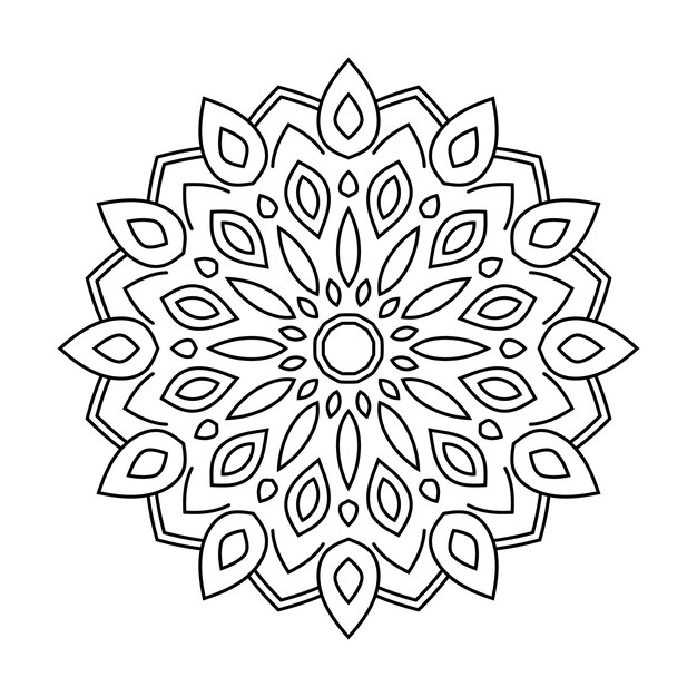 Vector circular pattern in the form of a mandala henna tatoo mandala mehndi style decorative pattern in