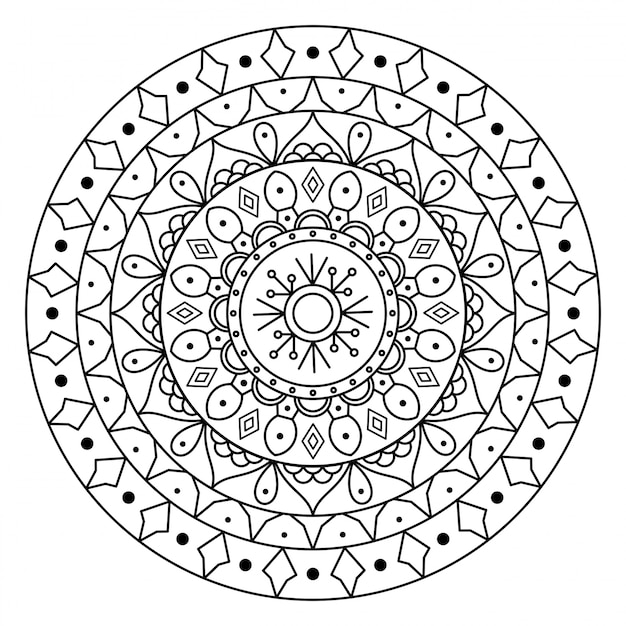 Circular pattern in form of mandala