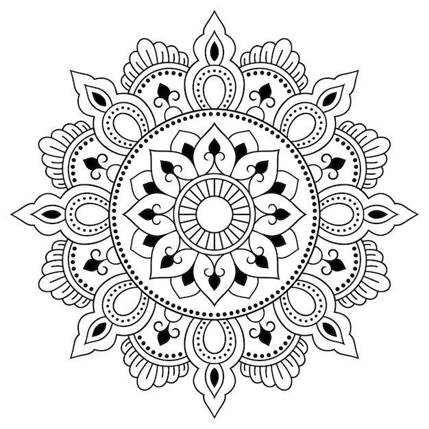 Circular pattern in the form of a mandala