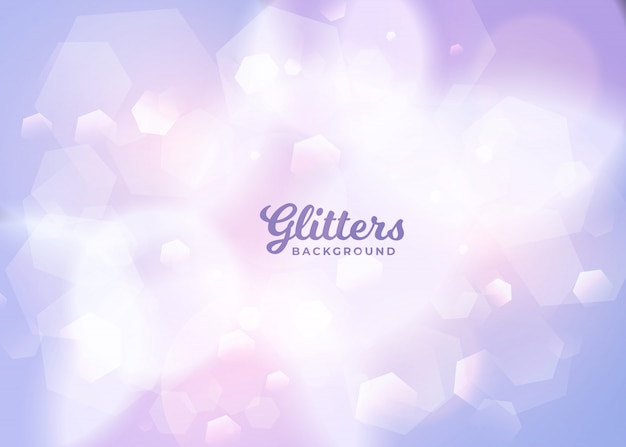 circular and polygon-shaped glitter background