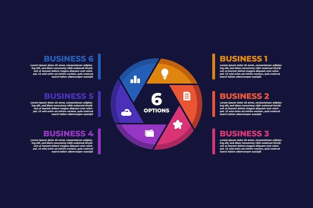 Circular Professional Diagram Business Infographic Template