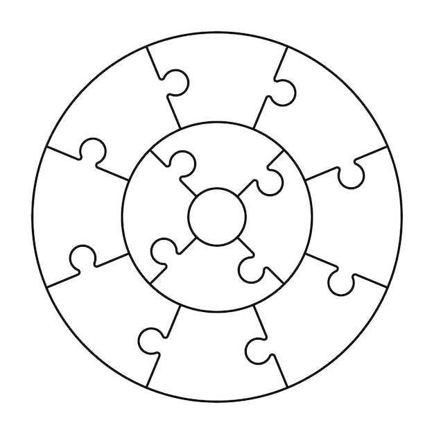 Circular Puzzle Outline