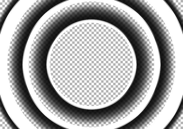 Circular Shaded Effect Simulating Layering Dark Shadows on Checkered Pattern