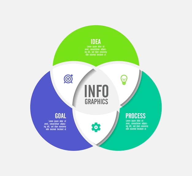 Circular steps infographics template design