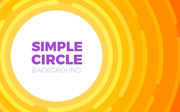 Circular Style Background with Outline in Orange Color