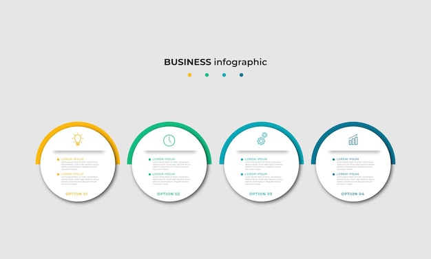 Circular Timeline Steps Infographics Design Template