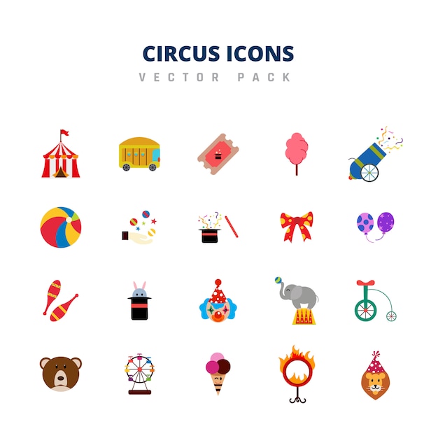 Circus Icons Vector Pack