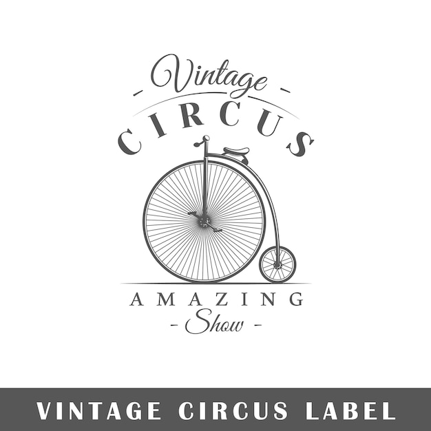 Circus label on white