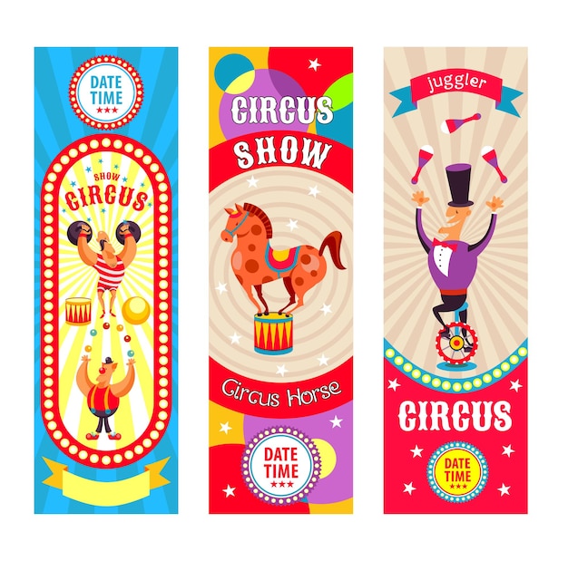 Circus poster. Circus performers and trained animals.