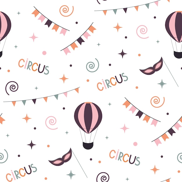 Circus seamless pattern