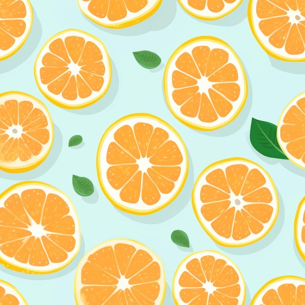 Citrus slices pattern background