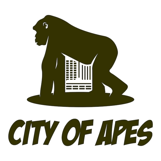 city of apes logo design minimalist