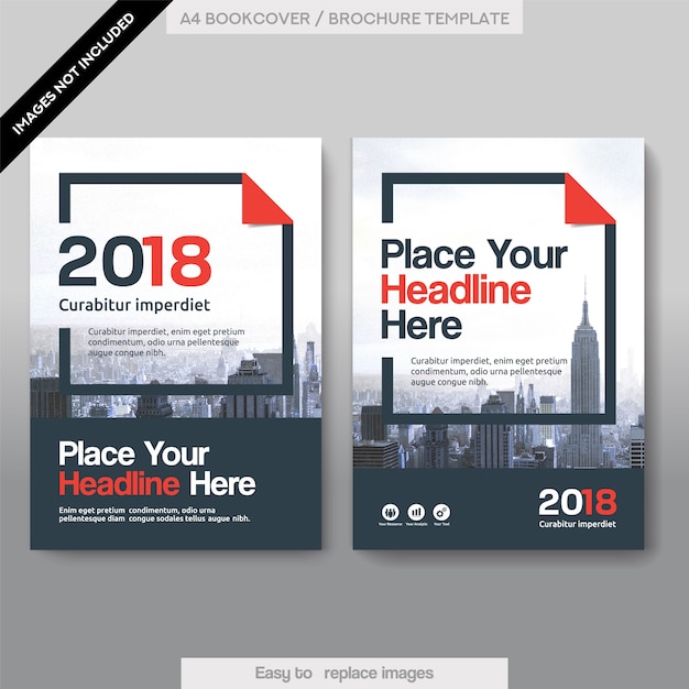 City Background Business Book Cover Design Template 