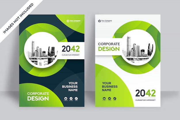 City Background Business Book Cover Design Template