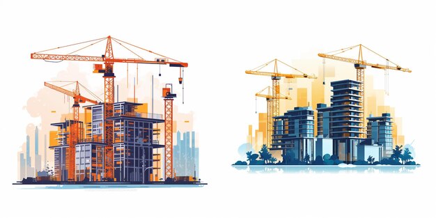 city building architecture vector urban construction house icon business illustration desi