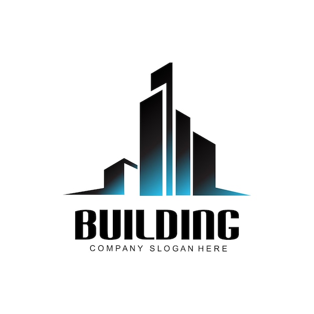 City Building Construction Logo Design Premium Quality Line Vector Illustration