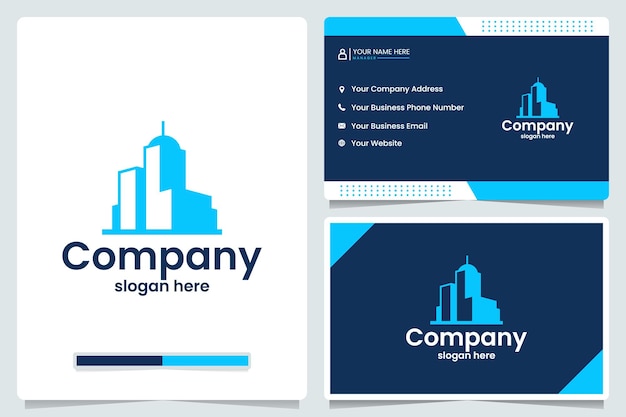 City buildings logo design and business card