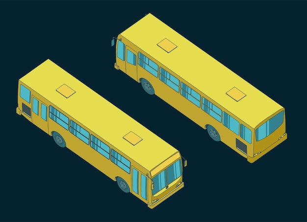 City bus illustrations