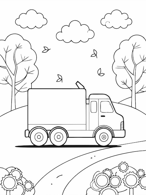 City CleanUp Crew Garbage Truck Coloring Pages for Future Heroes