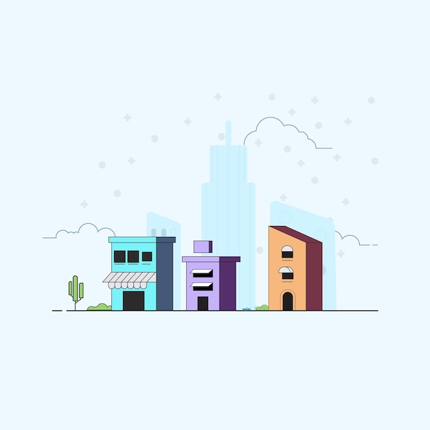 City flat illustration