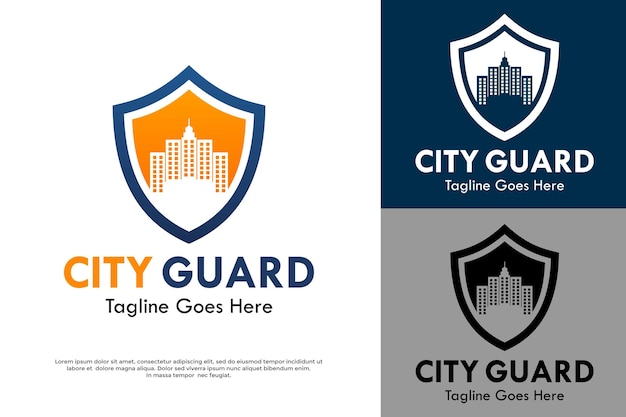 City guard logo template illustration