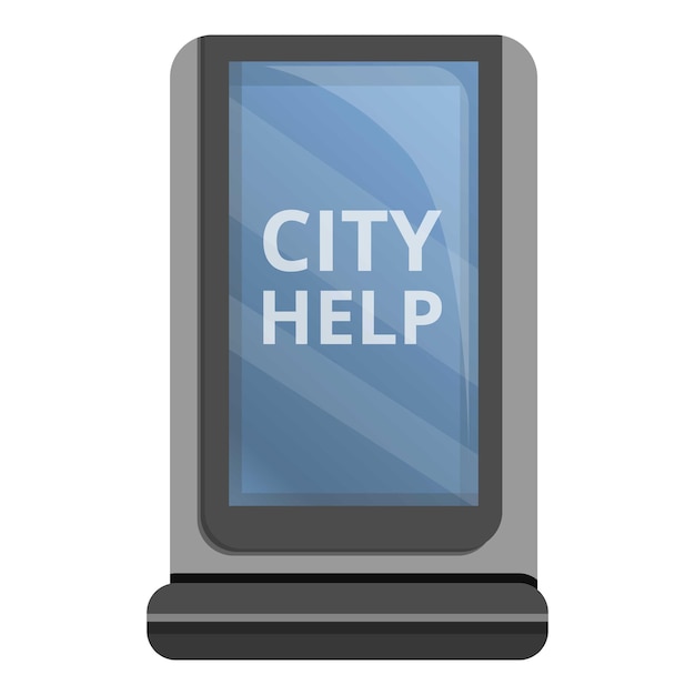 City help light box icon Cartoon of city help light box vector icon for web design isolated on white background