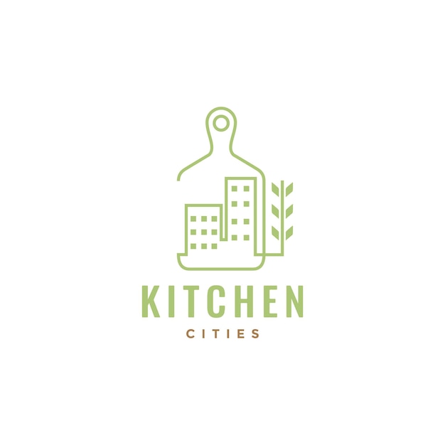 City kitchen logo design vector