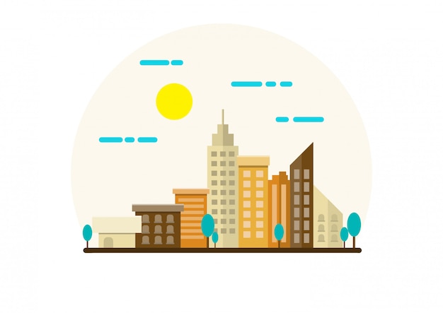 Vector city landscape illustration