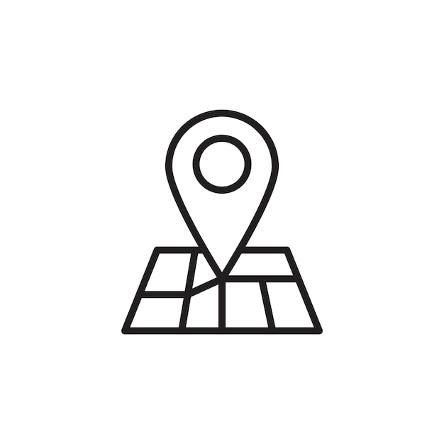 City Map Icon Set Pin road locate vector symbol in a black filled and outlined style Urban Explorer Sign