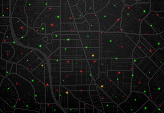 City map traffic satellite tracking background