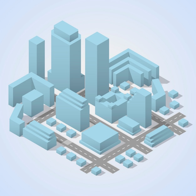 City plan isometric