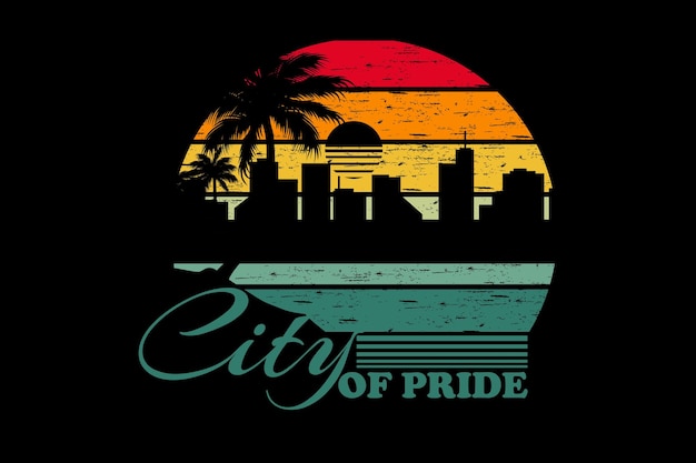 City of pride retro vintage landscape