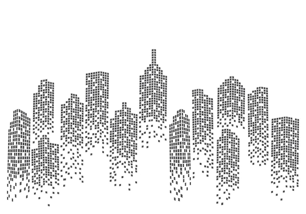 Vector city skyline backgroud illustration