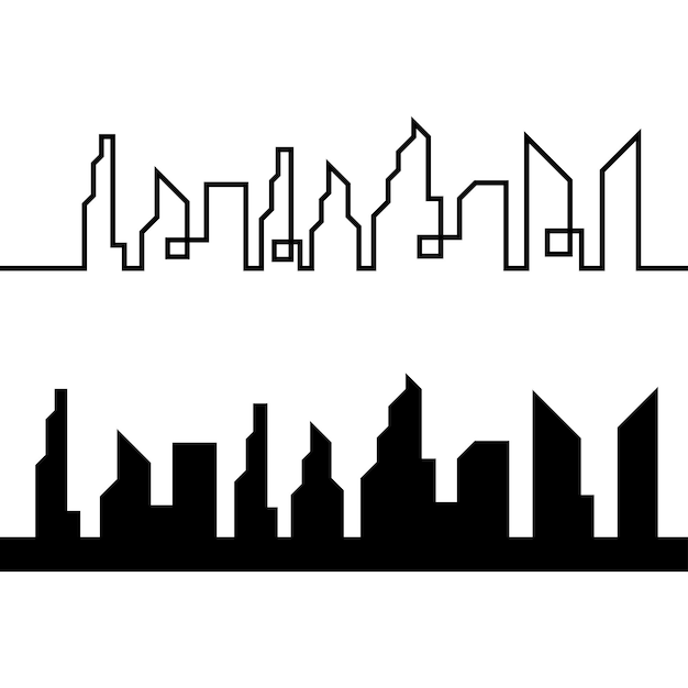 City skyline background vector illustration design