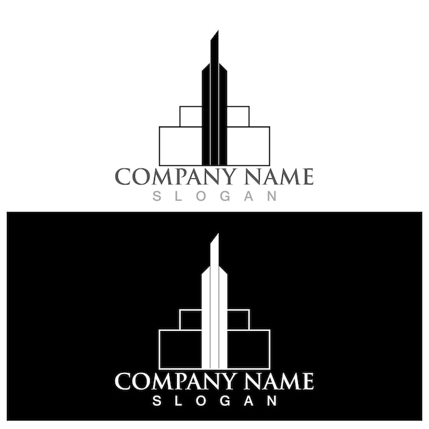 Cityscape tower logo and vector template