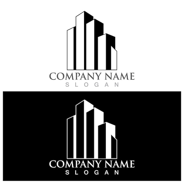 Cityscape tower logo and vector template