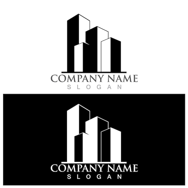 Cityscape tower logo and vector template