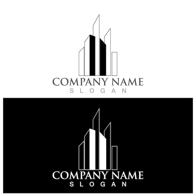 Cityscape tower logo and vector template